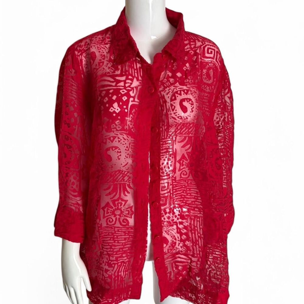 Ruby Rd Women's Red Blouse